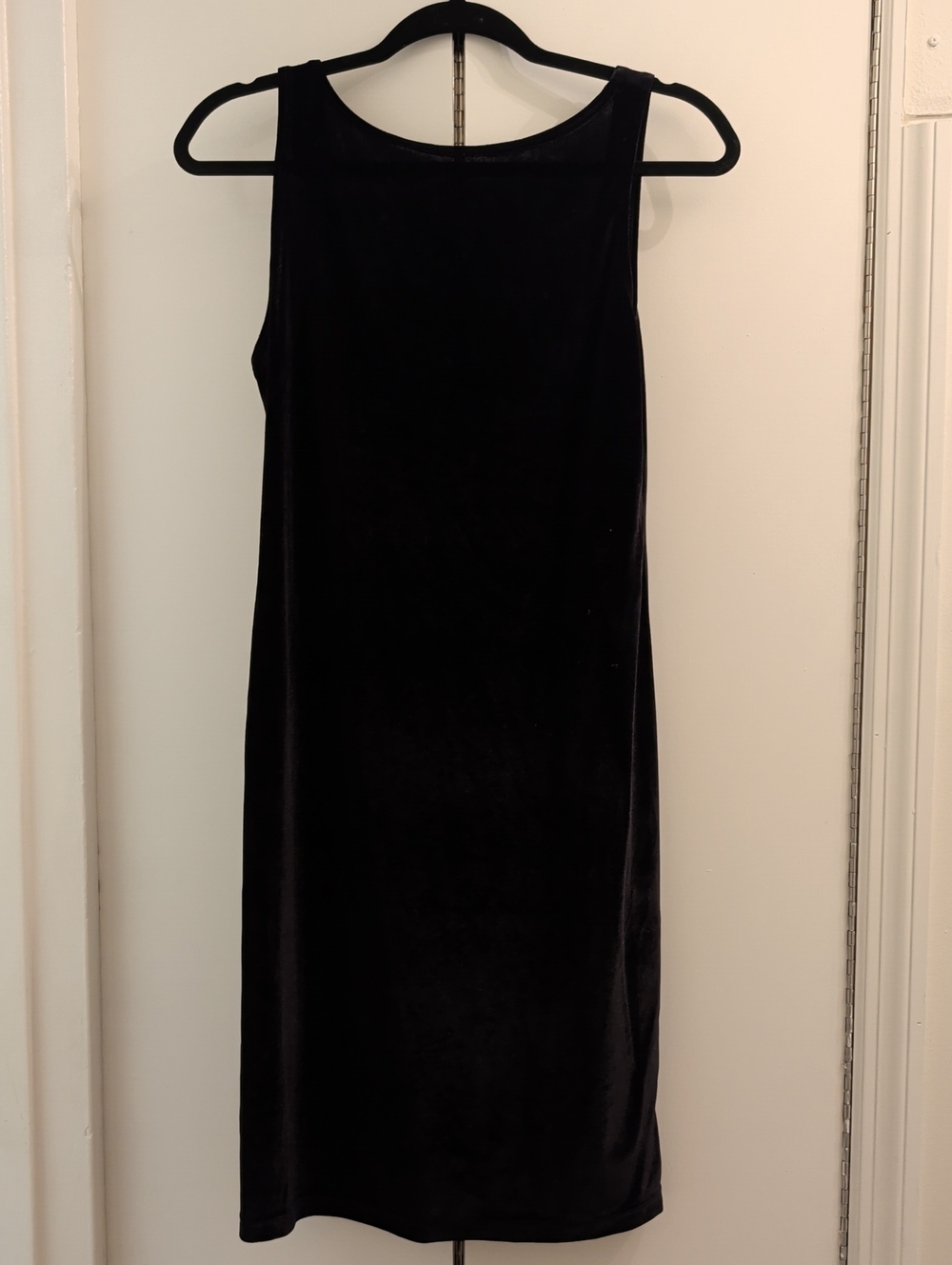 NWOT Reformation Black Velvet Mini Dress Size S